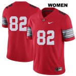 Women's NCAA Ohio State Buckeyes Garyn Prater #82 College Stitched 2018 Spring Game No Name Authentic Nike Red Football Jersey LX20D26SA